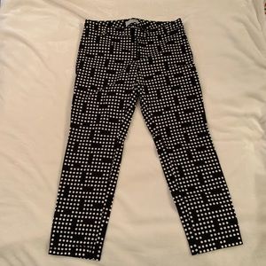 NWT Gap black & white dot Slim Crop pants, sz 8